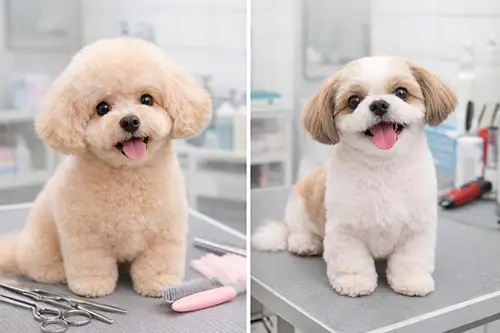 トリミング後の犬